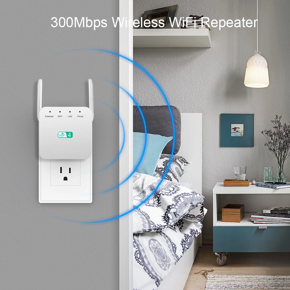 Беспроводной Wi Fi репитер 300 Мбит/с усилитель сигнала Fi|Беспроводные роутеры| |