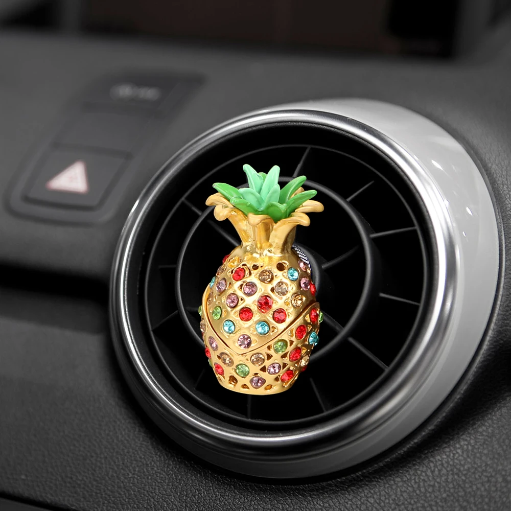 

Outlet Perfume pineapple Shape Solid Perfume Diffuser Air Condition Vent Air Freshener with Clip Car-styling