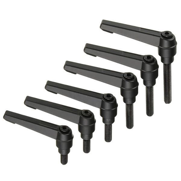 10 pcs Machinery M8 x 40mm Threaded Knob Adjustable Handle Clamping Lever