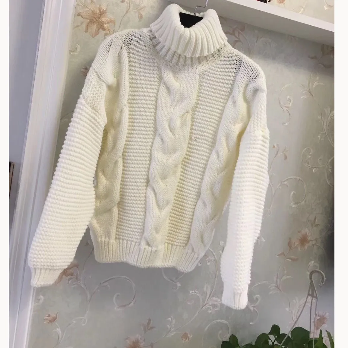 Sweaters Women Autumn Winter Thick Knit Sweater Korean Style Turtleneck Twist Sweater Snow Wear Lazy Pullover Jumpers Sweaters Women Autumn Winter Thick Knit Sweater Korean Style Turtleneck Twist Sweater Snow Wear Lazy Pullover Jumpers