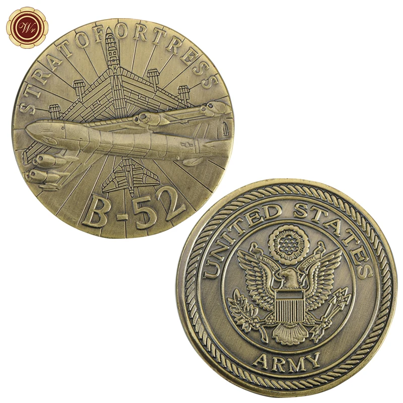 

WR B-52 Stratodortress Bronze Challenge Coin New Year Gifts Unique US Souvenir Metal Coin for Collection