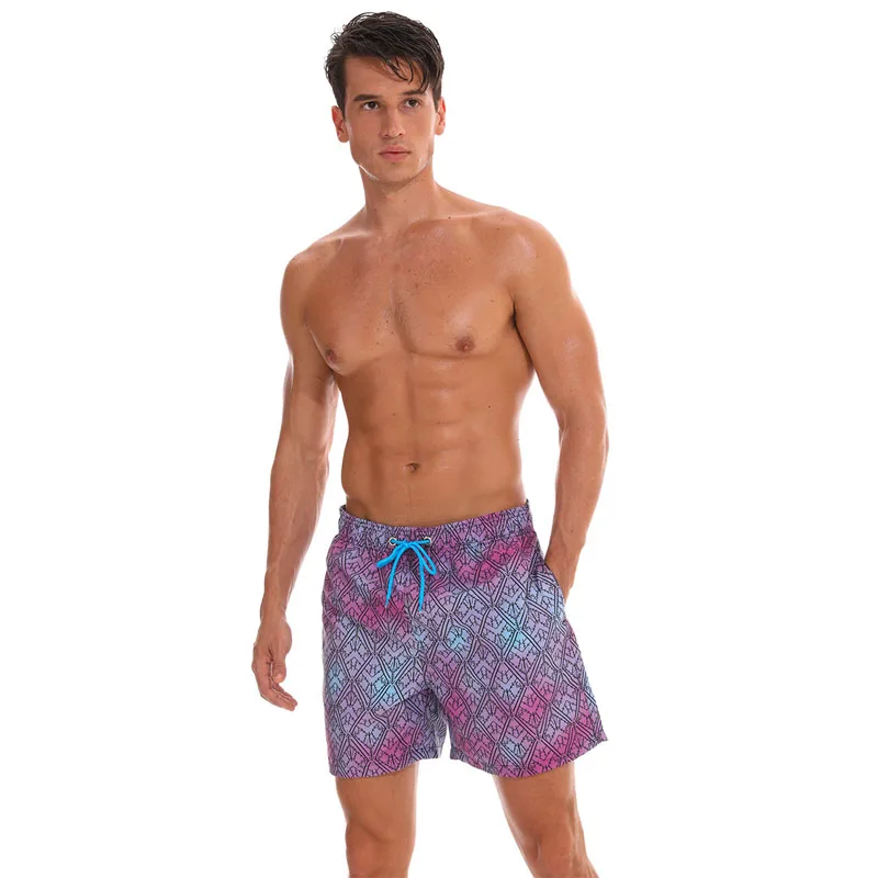 

Escatch New Quick Dry Summer Mens Print Beach Board Shorts Surf Siwmwear Bermudas Swim For Men Athletic Mens Gym Shorts