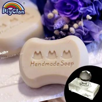 

Cat Face Handmade Resin Soap Making Stamp Animal Transparent Diy Natural Organic Stamps Soap Seal With Handle Soap Chapter Tools