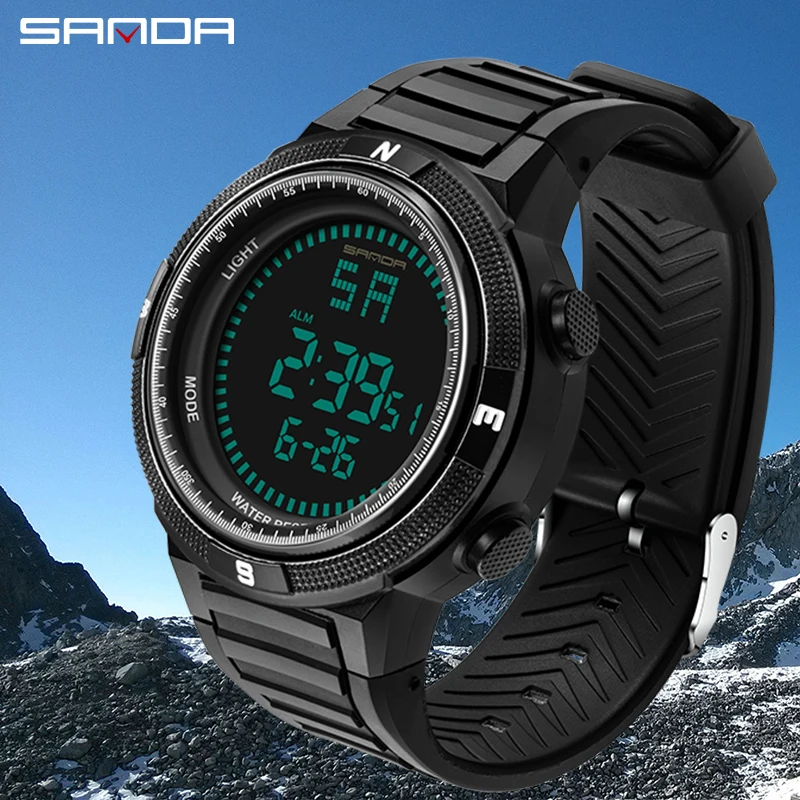 

Sport Watch Men Luxury Electronic Led Digital Wrist Watches For Men Male Dive Clock Waterproof Relogio Masculino 2019 Sanda 360