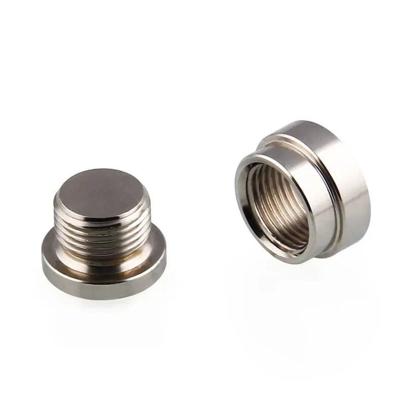 

Oxygen sensor extender Bung+Plug Nut+Cap Silver O2 M18*1.5 Durable Accessory New