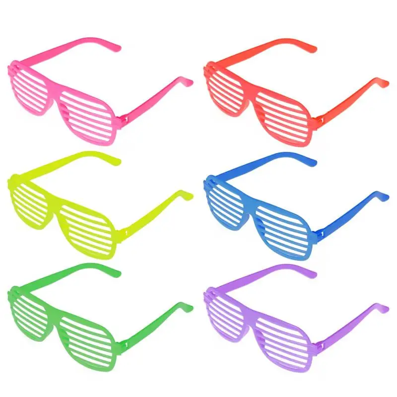 

50 pcs Shutter Shades Glasses Solid Color Eyewear Shutters Sunglasses Party Props Gift for Christmas Birthday Halloween