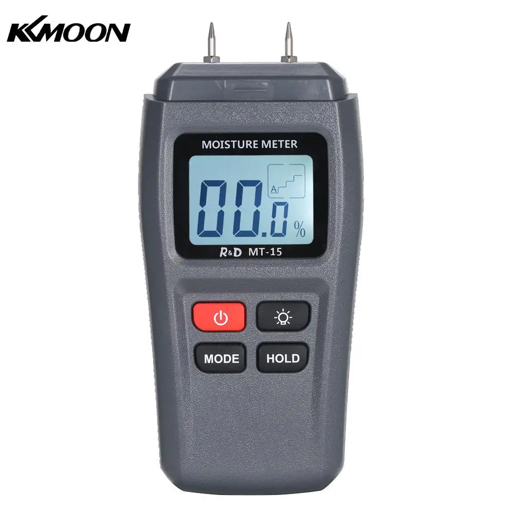 MT 15 Digital Wood Moisture Meter Handheld LCD Lumber Damp Detector