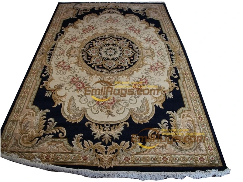 

Magnificent Hand Made Savonnerie Wool Silk Rug Decorative Knitting Curtains Rectangle Carpet Upset Wool Knitting Carpets