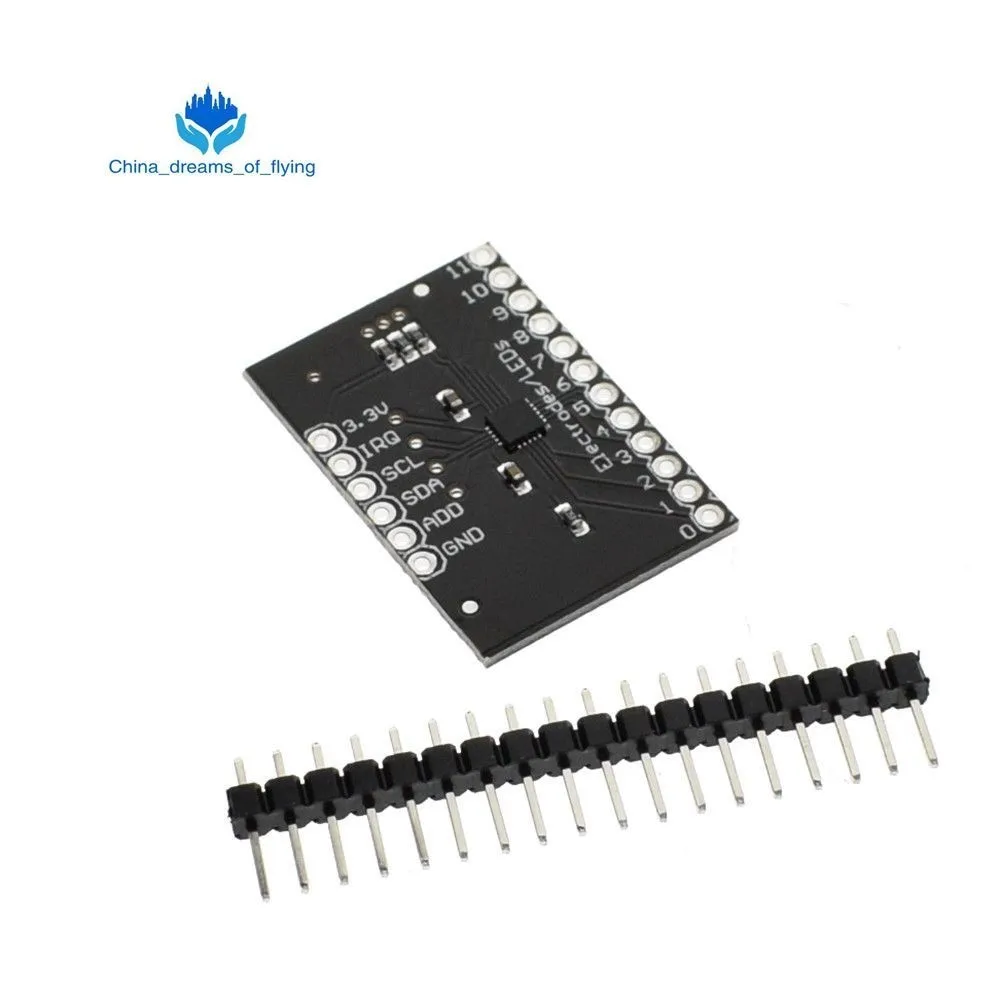 TZT MPR121 Breakout V12 емкостный сенсорный сенсор модуль контроллера I2C клавиатура