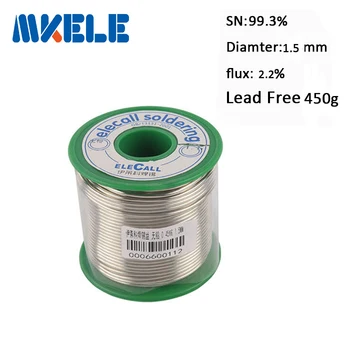 

Lead Free Solder Wire Tin 1.5mm 450g 99.3SN Rosin Core Tin Lead Rosin Roll Flux Reel Lead Melt Core Soldering Tin Arame de solda