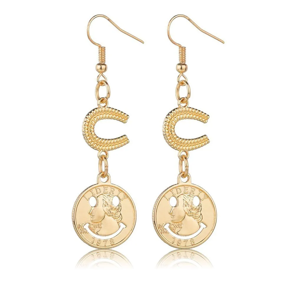 

Women Gold Smile Face Drop Earrings Fashion Gift For Lover Beach Earrings Female Women Handmade Wedding Jewelry Gold Color