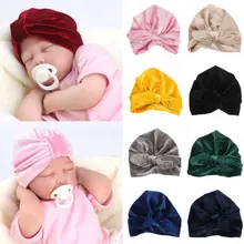 Индийские шапочки-чалмы для новорожденных и маленьких девочек и мальчиков; шапка для маленьких девочек; шапочки принцессы с бантом и черепом; зимняя теплая мягкая шапка; s