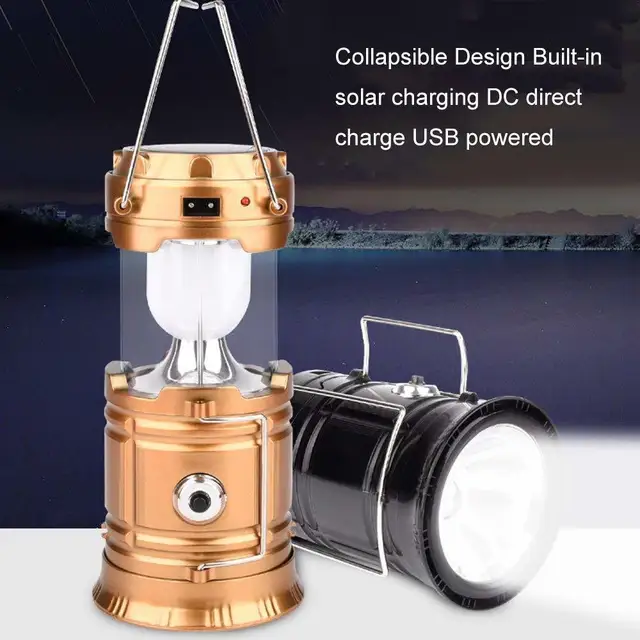 Doxa 2 In 1 Portable Solar Powered Led Camping Light Lantern