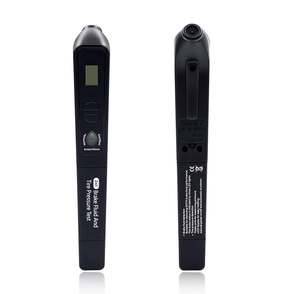 Newest Brake fluid oil Tire Pressure TPMS tester pen 2in 1 Brake Fluid tester and Digital Tire Pressure Gauge 2in1