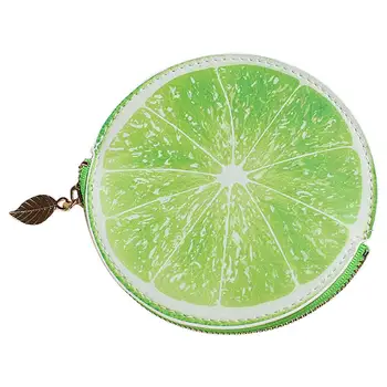 

Fruit Shape Pattern Coin Purse Cute Creative Simulation Fruit PU Leather High Quality Mobile Phone Pendant Copper Zip Coin Purse