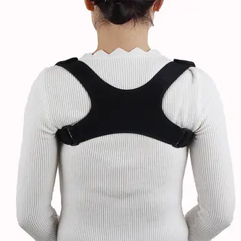 Body Wellness Posture Corrector Back Straight Shoulders Brace Strap Correct 1PCS Black Solid