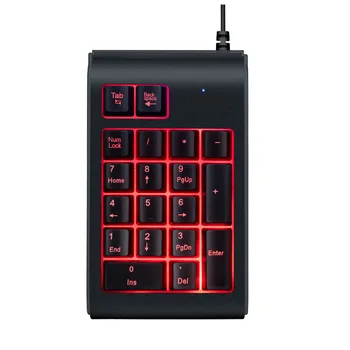 

19Keys Mini USB Wired Backlight Numeric Keypad Suspension Number Pad Keyboard For Laptop PC Notebook Desktop Digital Keyboard