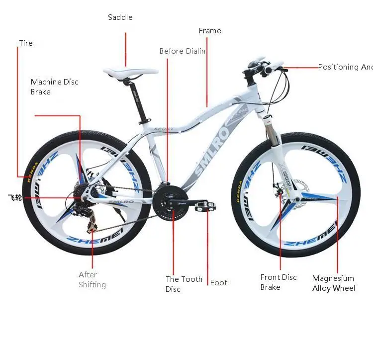 

Can Be Modified Smlro Aluminium Alloy Cross-country Mountain Bicycle 26 Inch Shimano 21 24 Variable Speed Disc Avoid Earthquake