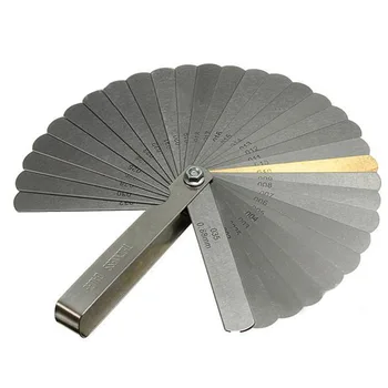 

New Arrive 100 pcs Stainless steel 32 Blades Master Feeler Spark Plug Gap Gauge Measuring Ruler Guitar Set Up Tool Ruler