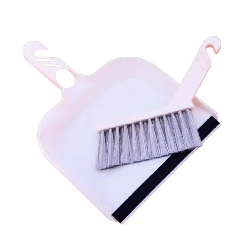 

Small Plastic Broom Dustpan Set Hand Soft Broom Desktop Cleaning Tool Hanging Mini Ground Kitchen Household Items Garbage Brush