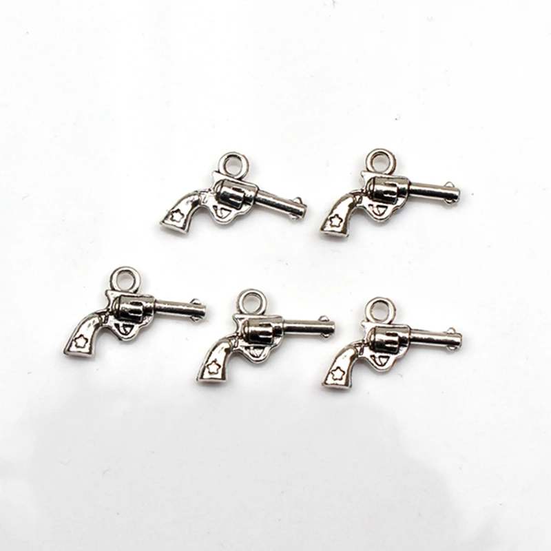 

10pcs Charms pistol revolver gun 20*14mm Making pendant fit Vintage Tibetan Silver,DIY bracelet necklace Handmade