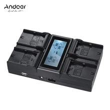Andoer 4-Каналы цифровой Камера Батарея Зарядное устройство ЖК-дисплей Дисплей для цифровой однообъективной зеркальной камеры Canon EOS 5DII 5diii 5DSR 6D 7DII 60D 80D с блоком питания постоянного тока для автомобиля Зарядное устройство