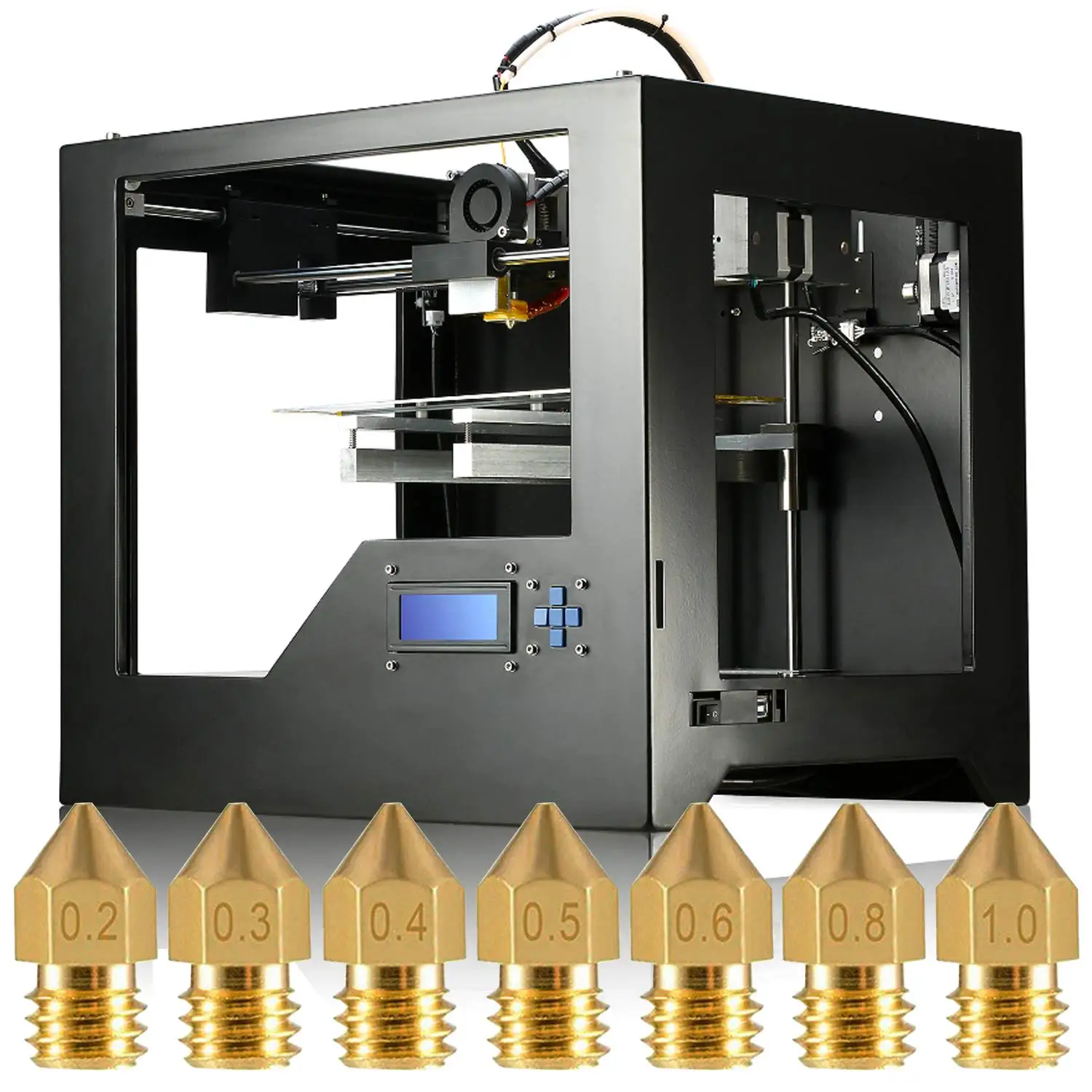 3D принтер сопло 32 шт. Mk8 экструдер печатающая головка 0 2 мм 3 4 5 6 8 1 для Makerbot Creality Cr