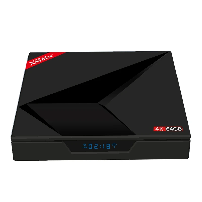 Android 9.0 Tv Box 4Gb Ram 64Gb Rom X88 Max Plus Rk3328 Quad Core Type-C 2.4G/5Ghz Dual Wifi Bt4.0 4K Smart Set Top Box