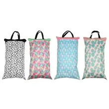 Сумки для подгузников 1 шт., Детские Водонепроницаемые сумки с двойной молнией, сумка для подгузников, моющаяся сухая влажная сумка для пеленок, 40*70 см, сумка для подгузников