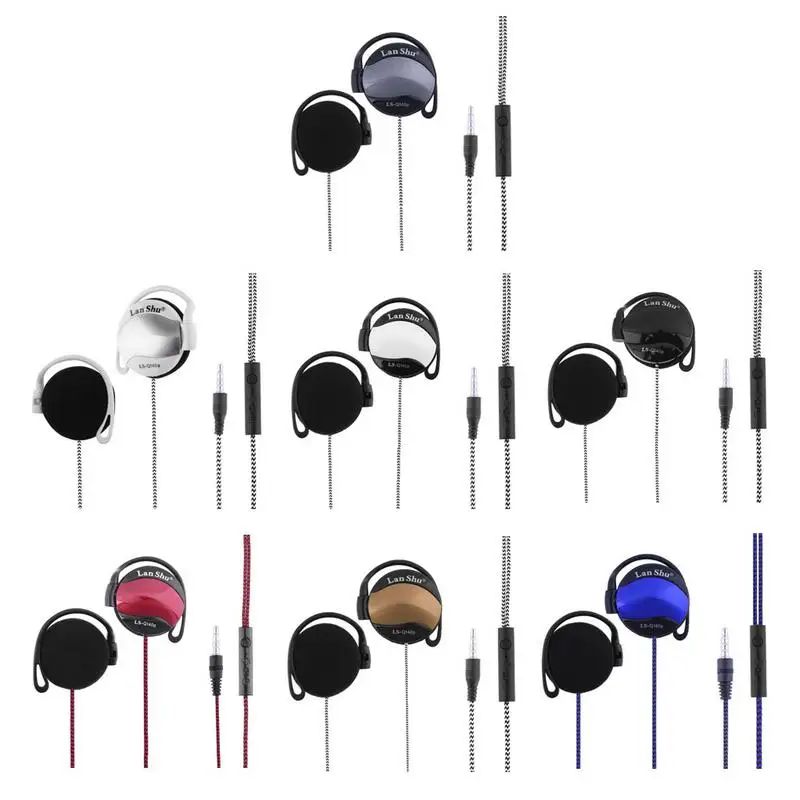 

For Shini Ls-q140p 3.5mm Stereo Mp4 Ear Hook Mobile Phone Mp3 Universal Headset Ear Hook Headphones