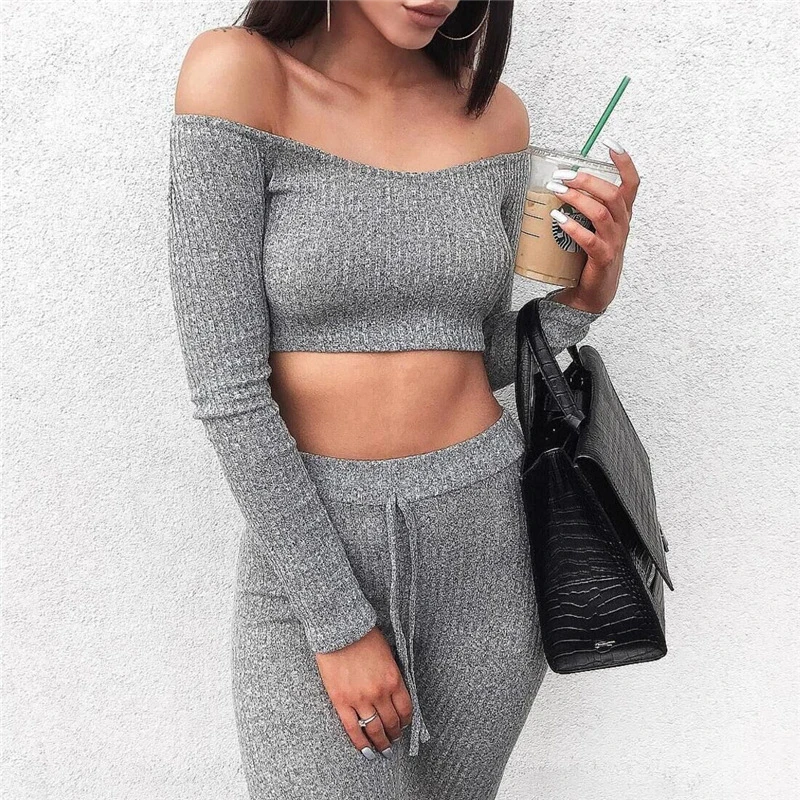 womens cable knit tracksuit