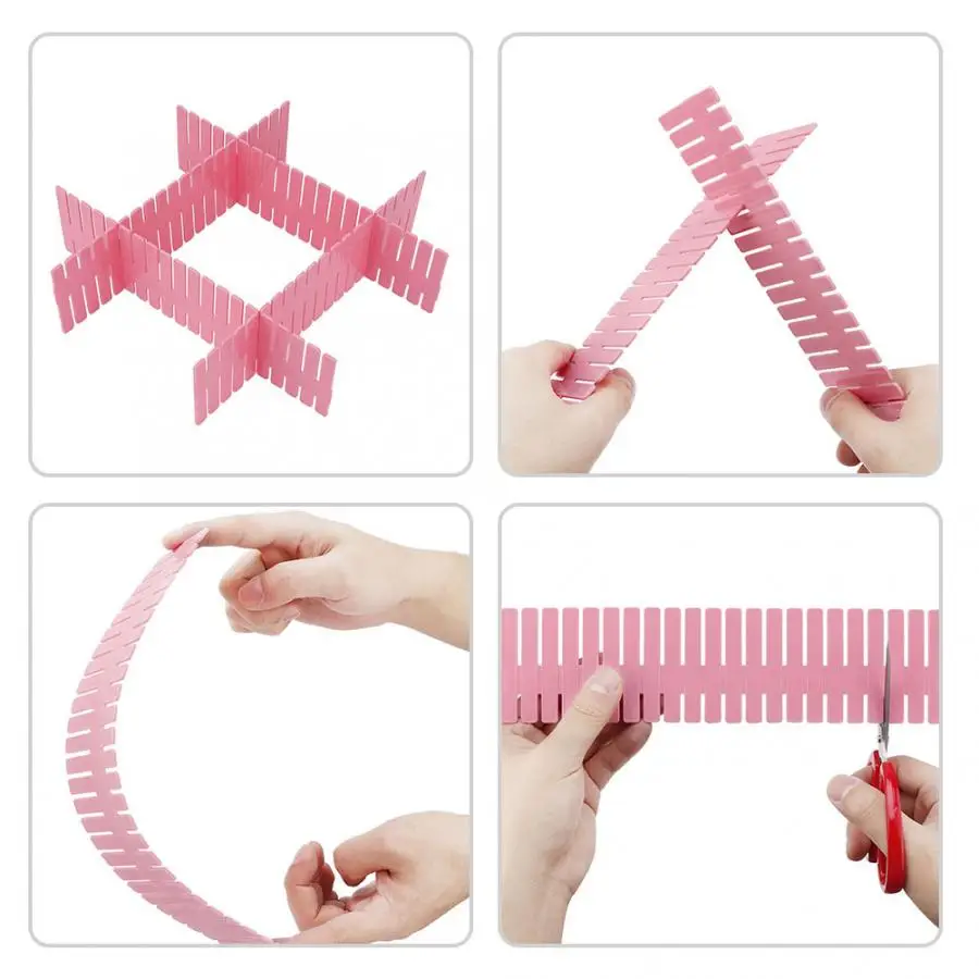 Zerodis ящики разделители стеллаж для хранения Коробка 4 шт. DIY пластиковый ящик