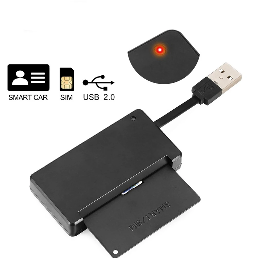 USB 2.0 Bank Card Reader Smart Multifunctional Compact Accessories Stable Adapter ID Single Laptop Cloner Connector Computer #25