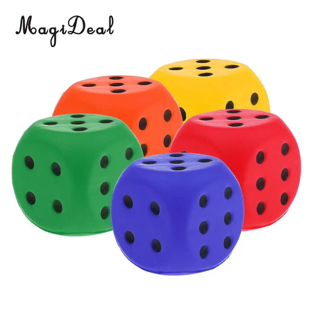  Sponge Dice Foam Dot Dice Playing Dice for Teaching Education Toy Green - 32900598920