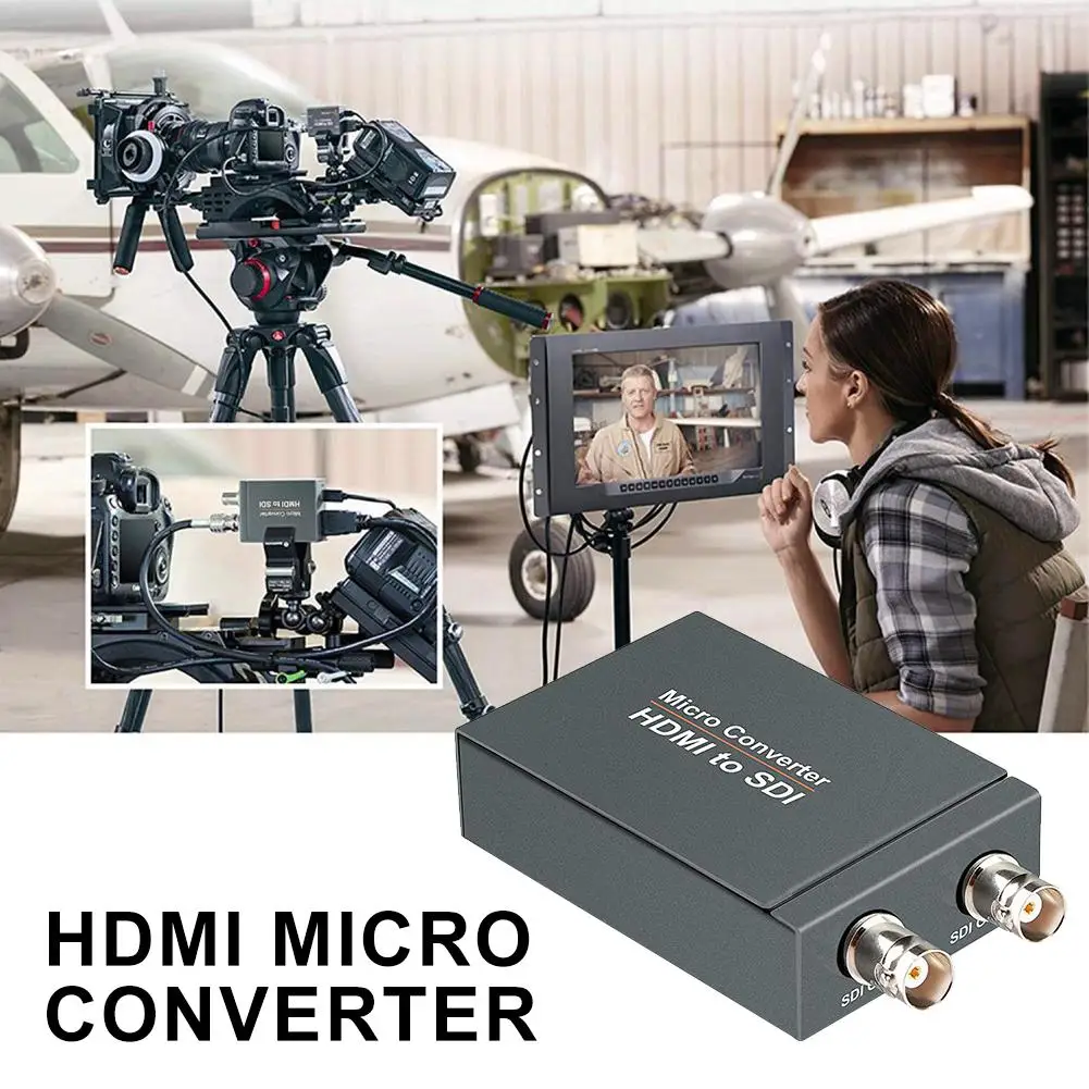 

Micro Converter HDMI to SDI with Power Mini 3G HD 1080P SD-SDI Video Converter Adapter Auto Format Detection for Camera