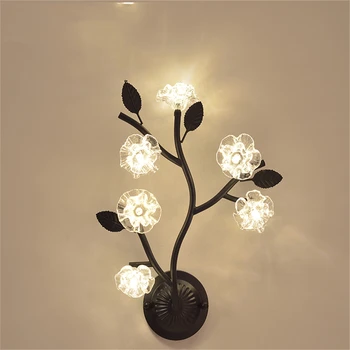 

Nordic Retro LED Wall Lamp Lron G4 Iron Tree Branch Corridor Wall Lights Ving Room Lighting Kitchen Fixtures Luminaire Luminaire