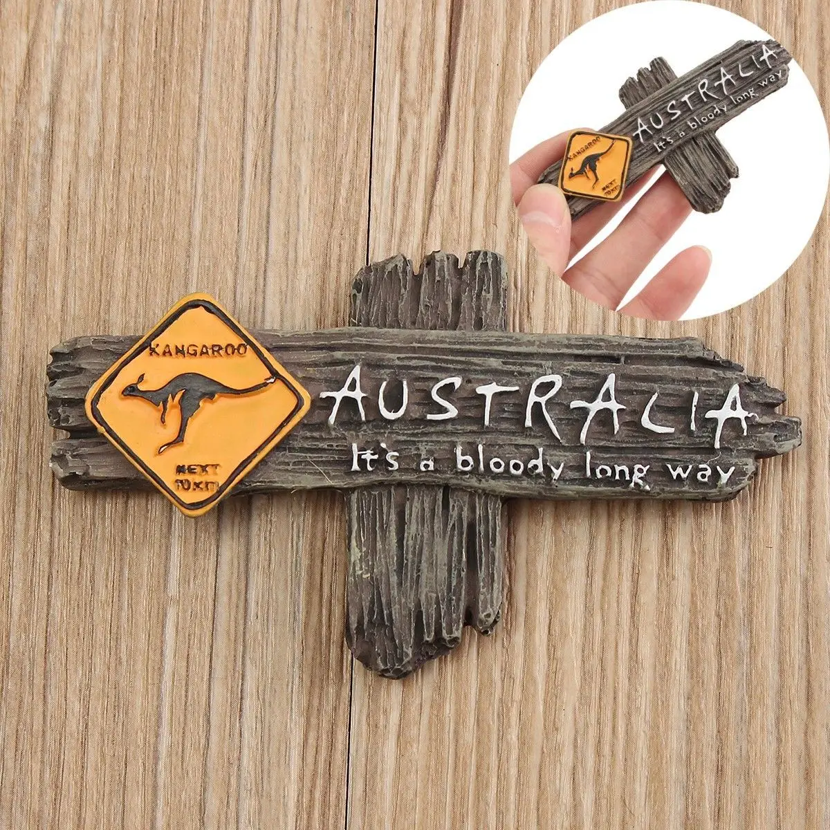

1PC 3D Bloody Long Way Australia Kangaroo Resin Fridge Magnet Souvenir Gift