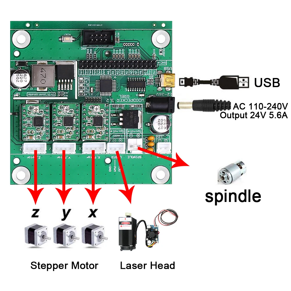 CNC3018PRO Mini CNC Engraving Machine,Pcb Milling Machine,Wood Router,Laser Engraving,CNC Router GRBL Control,Craved metal