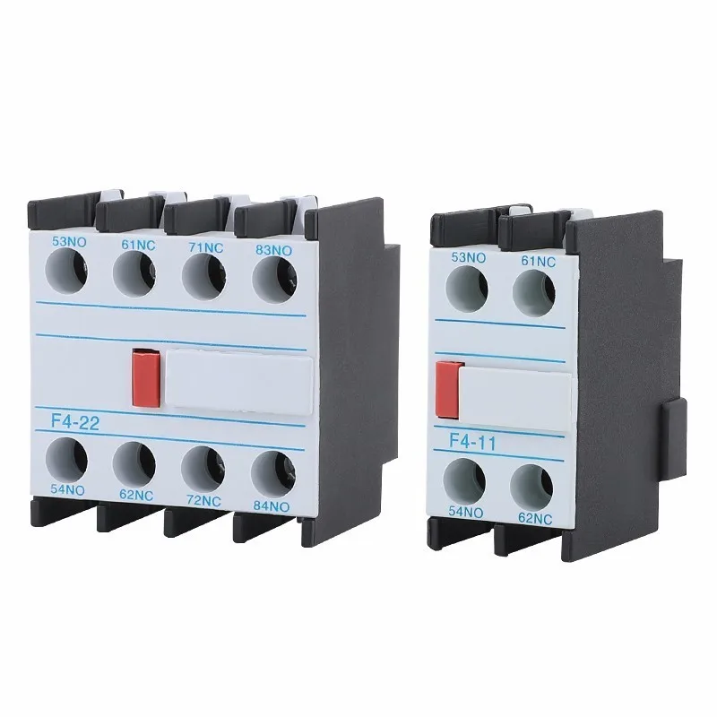 

F4-11 (LA1DN22) 1NO+1NC F4-22 (LA1DN22) 2NO+2NC auxiliary contact block for CJX2 LC1-D series AC contactor