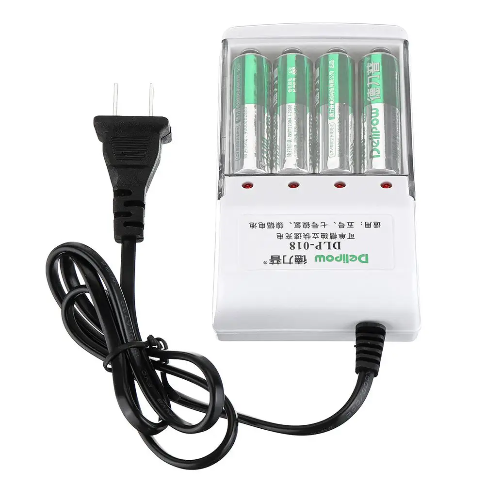 LEORY Delipow 4 слота AC 220V зарядное устройство с шт перезаряжаемая 1 2 V AA Lipo