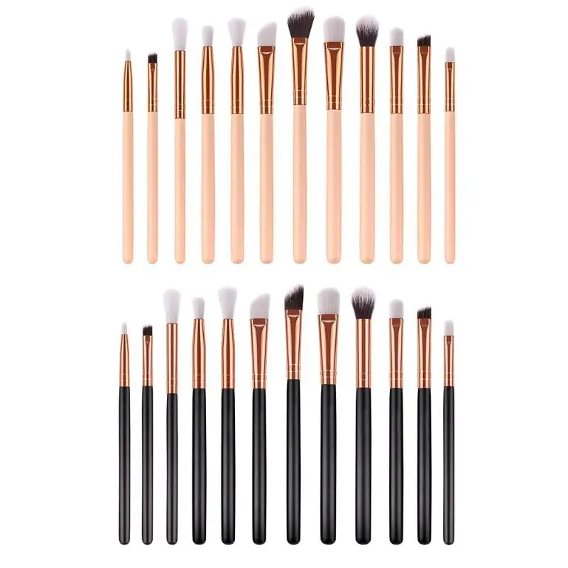 

12pcs Professional Makeup Brushes Set Tool Eyeshadow Make Up Brushes Eye Shadow Blending Eyeliner Cosmetics Soft Synthetic Hair