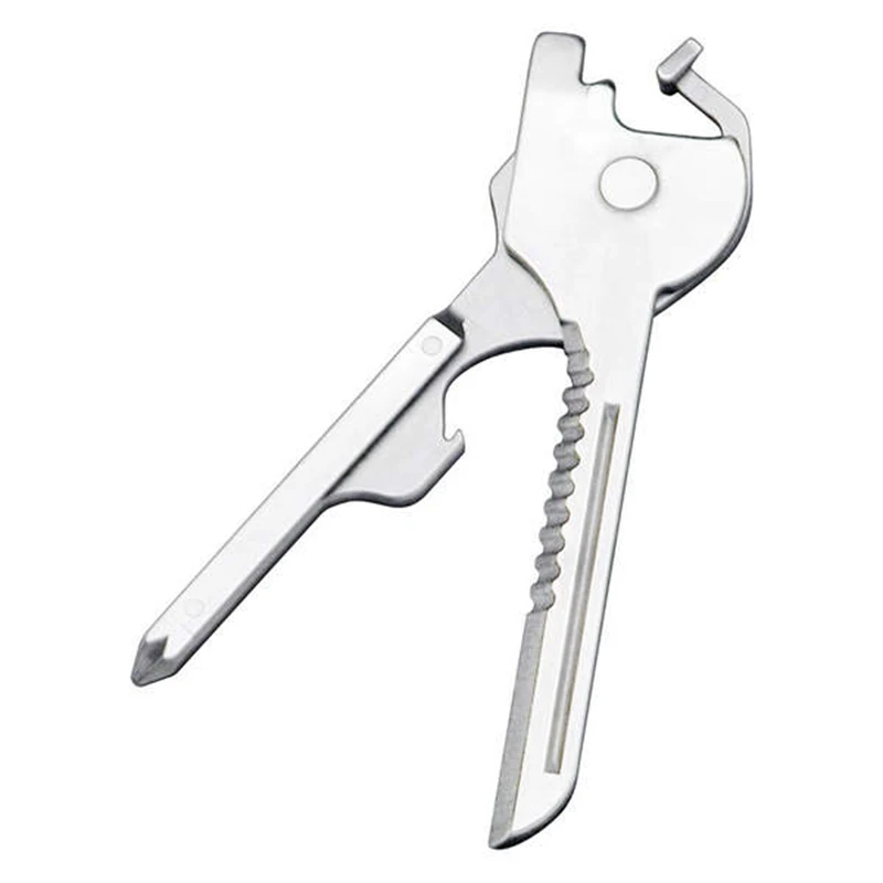 Utility Key Multitools (6 In 1) For Keychain For Auto, Camping