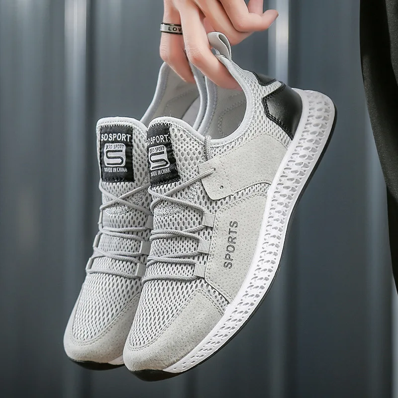 2019 Moda Lazer Tempo Oco Fora Para Sapato No Run 4d White black Homem 8 gray Da Masculino Novo Joker Em shipment Sola Movimento De Padrão Primavera Tendência OXq8wO