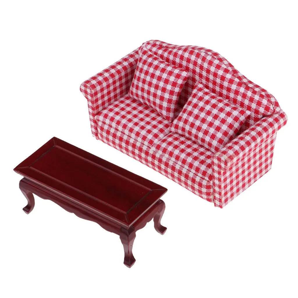 1:12 مقياس دمية مجموعة اثاث أريكة خشبية الجدول خزانة مجلس الوزراء مصغرة بيت الدمية الاكسسوارات لعب هدية للأطفال