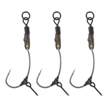 3 шт. готовые привязанные Chod установки колючая карпа рыболовные снасти для волос с поворотные кольца рыболовная приманка на карпа рыболовные аксессуары Горячая Распродажа