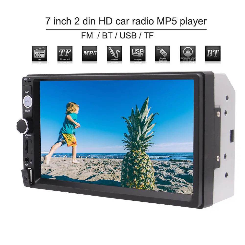

Eincar 2 din car radio 7" HD Player MP5 Touch Screen Digital Display Bluetooth Multimedia USB Autoradio Car Monitor