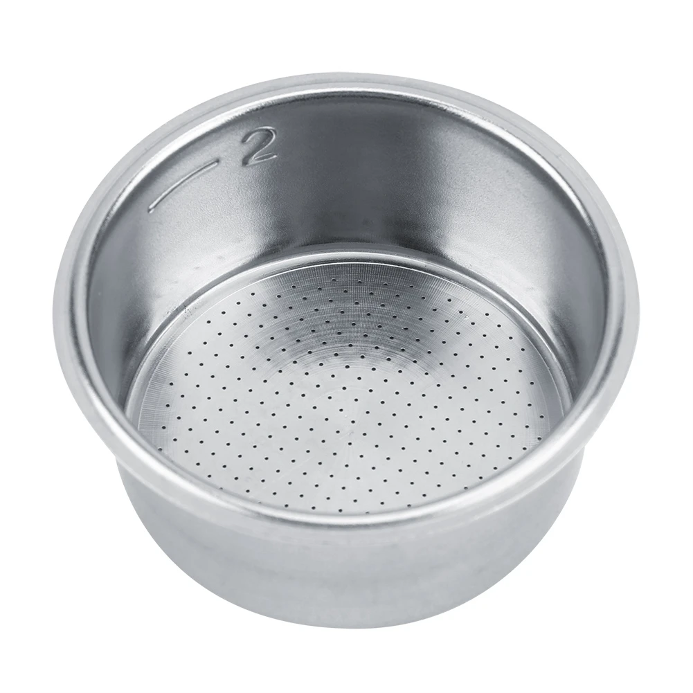 

Stainless Steel Coffee Machine 2 Cup 51mm Non Pressurized Filter Coffee Tea Filter Basket Strainer Silver For Home
