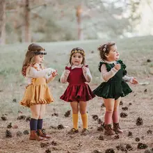 Pudcoco/платье для девочек, От 6 месяцев до 5 лет, детское вельветовое платье-пачка принцессы с цветочным рисунком для свадебной вечеринки