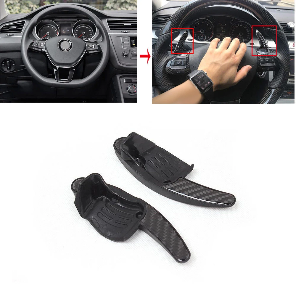 

Steering Wheel Shift Paddles Fit For V w Golf 6 Mk6 Vi G t i R20 Scirocco Passat Cc Carbon Fiber