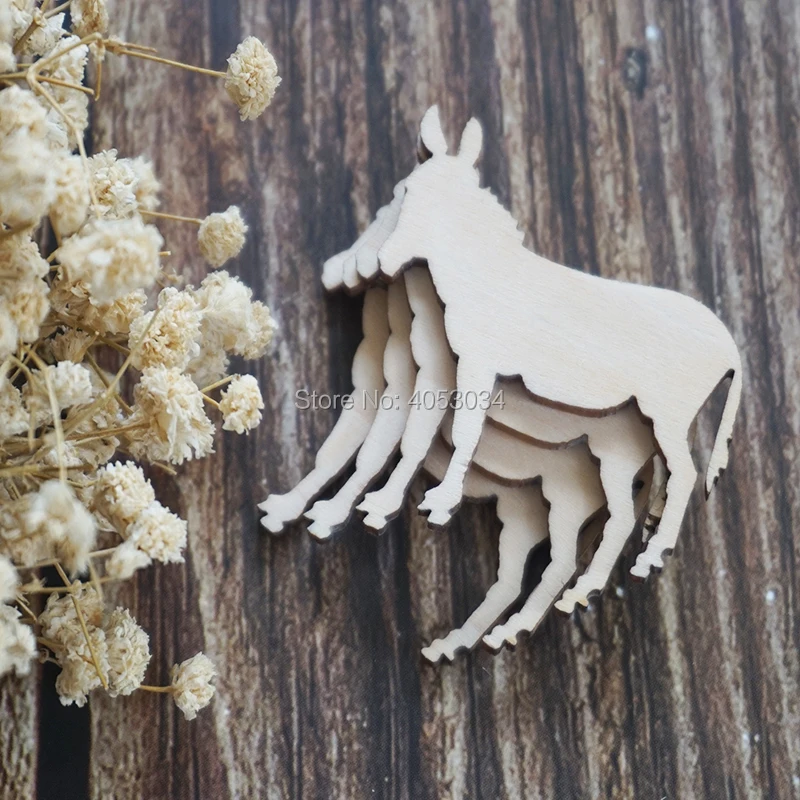 

Wooden donkey plywood Cut, wood cutout, plywood figure Laser Cutting shape wood Ornaments Craft Decoration Decoupage Unpainted
